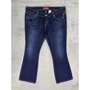 New Levis Jeans Girls 18 Jr (38x32) Blue Dark Wash 524 Too Superlow Bootcut VTG